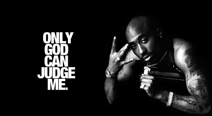Seul Dieu peut me juger - Tupac, illustration 2Pac, artistique, typographie, citation, juge, tupac, 2pac, shakur, Fond d'écran HD