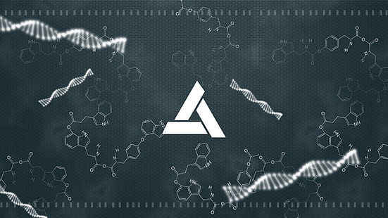 Assassin's Creed logo wallpaper, chemistry, Assassin's Creed, digital art, video games, logo, Abstergo Industries, HD wallpaper HD wallpaper