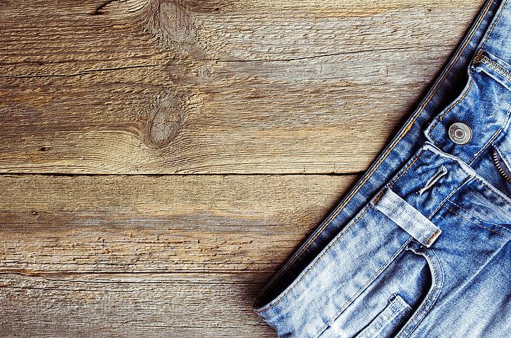 wood, jeans, floor, fabric, HD wallpaper