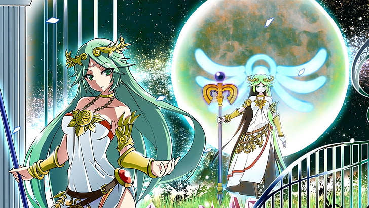 Anime Girls, Moon, Palutena, Kid Icarus: Aufstand, HD-Hintergrundbild