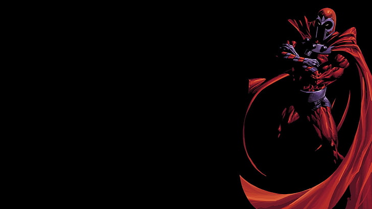 илюстрация на лилав и червен робот, Magneto, Marvel Comics, X-Men, HD тапет