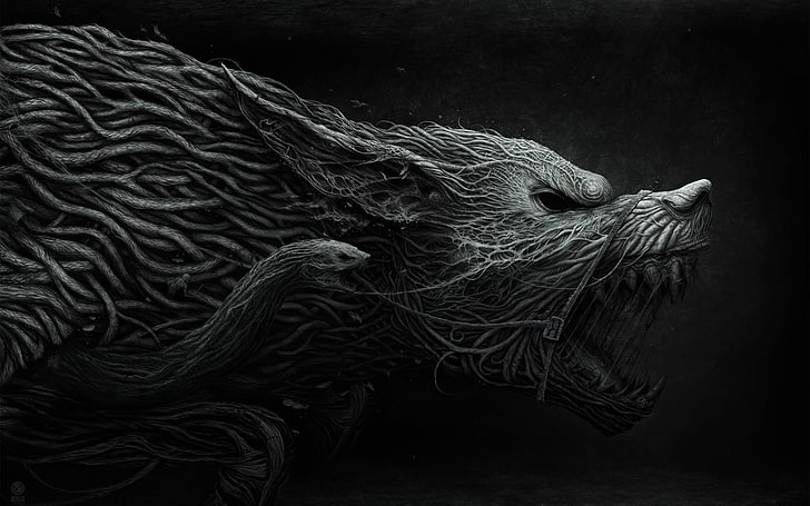 Kreatur, Dunkel, Schlange, Wolf, HD-Hintergrundbild
