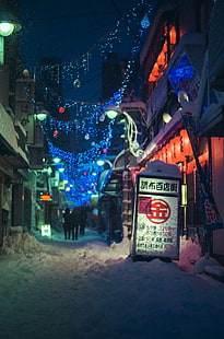 일본, 마사시와 쿠이, 밤, 거리, HD 배경 화면 HD wallpaper