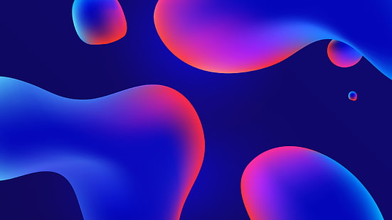 Неоновые пузыри, пузыри, неоновые, HD обои HD wallpaper