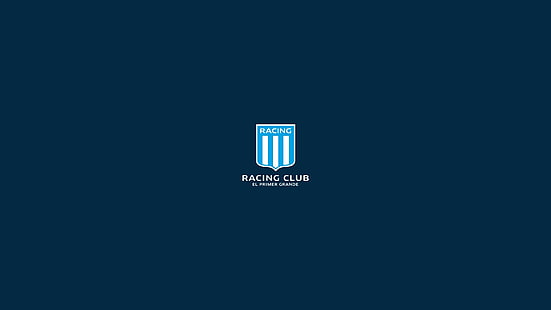 logotyp, sköld, argentinsk fotboll, Racing Club, HD tapet HD wallpaper
