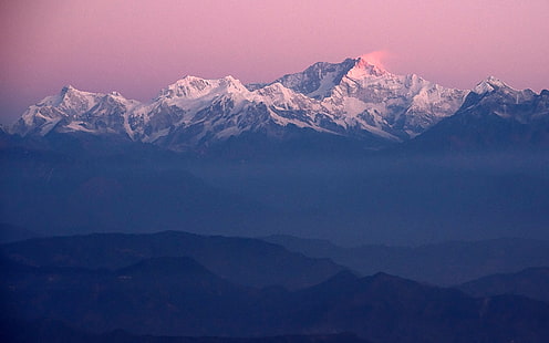 Mt.Everest, paesaggio, montagne, natura, alba, Tiger Hill, Sfondo HD HD wallpaper