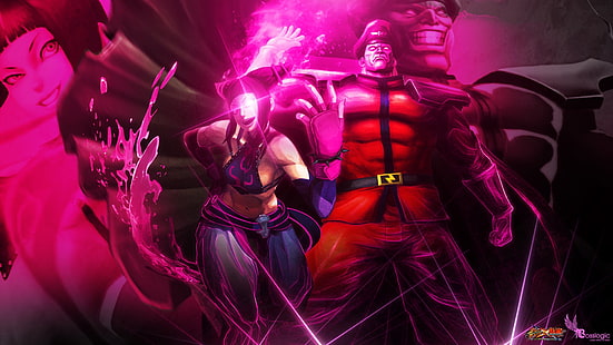 Street Fighter, Street Fighter X Tekken, Juri (Street Fighter), M. Bison (Street Fighter), HD тапет HD wallpaper