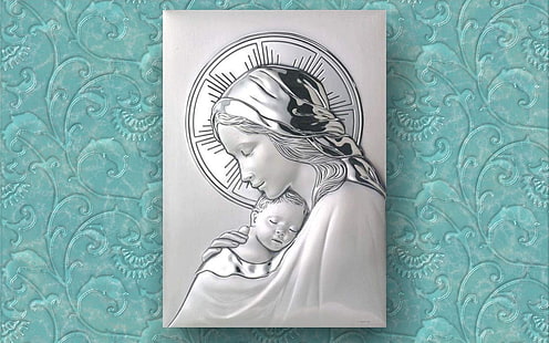 Mor Maria med Jesus, Jungfru, Mor, Barn, Maria, Jesus, HD tapet HD wallpaper