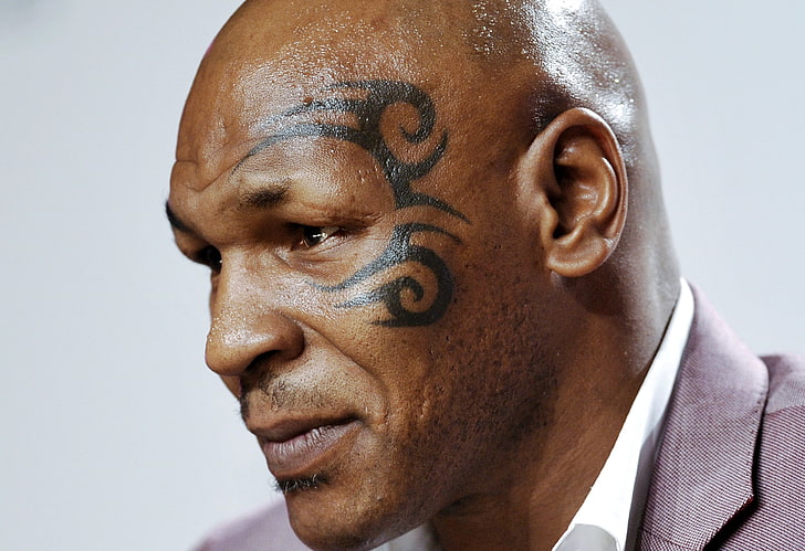Mike Tyson, Mike Tyson, boxer, rosto, tatuagem, HD papel de parede