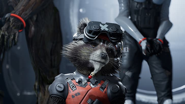 Guardians of the Galaxy (Spiel), Guardians of the Galaxy, Rocket Raccoon, Gamora, HD-Hintergrundbild