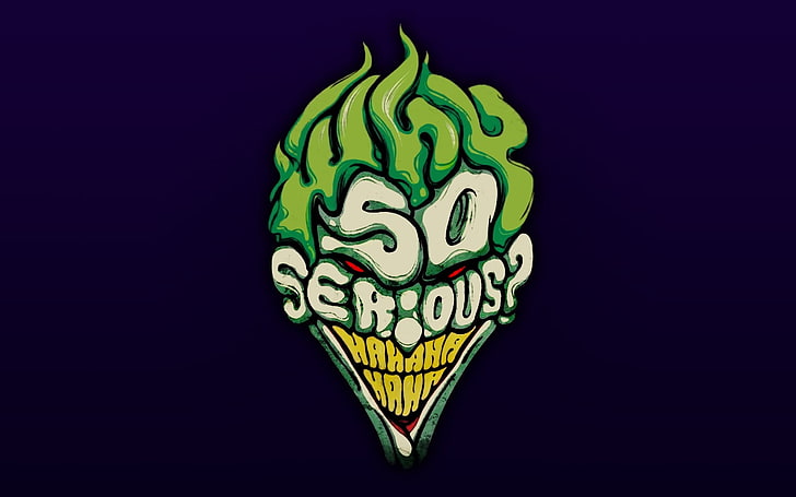 So Serious? illustration, Joker, typography, HD wallpaper