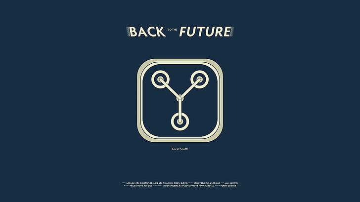 Retour vers le futur logo, films, Retour vers le futur, artwork, Fond d'écran HD