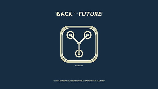 Back to the Future logo, movies, Back to the Future, artwork, HD wallpaper HD wallpaper