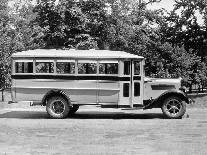1935, 4330, bus, retro, semi, studebaker, t 265, tractor, transport, wayne, HD wallpaper