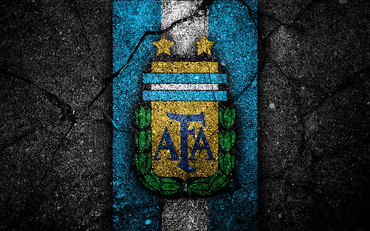 サッカー、アルゼンチン代表サッカーチーム、アルゼンチン、エンブレム、ロゴ、 HDデスクトップの壁紙