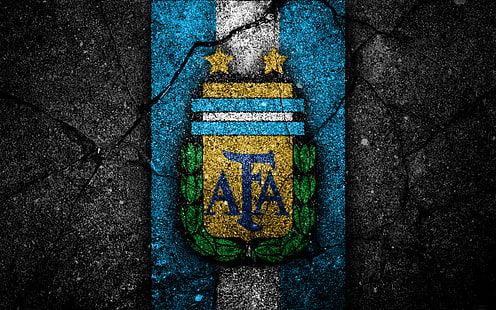Футбол, национален отбор по футбол на Аржентина, Аржентина, емблема, лого, HD тапет HD wallpaper