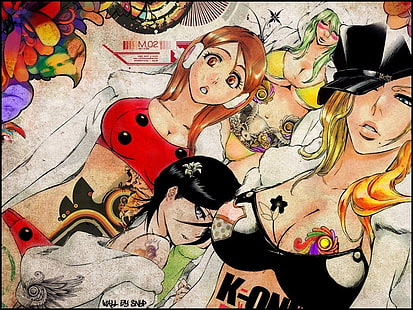 Bleichmittel, Nelliel Tu Odelschwanck, Orihime Inoue, Rangiku Matsumoto, Rukia Kuchiki, HD-Hintergrundbild HD wallpaper