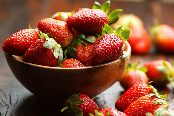 Berries Strawberries Bowl 1080p, fruits, 1080p, berries, bowl, strawberries, HD wallpaper