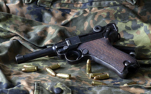 pistol, vapen, Luger P08, HD tapet HD wallpaper
