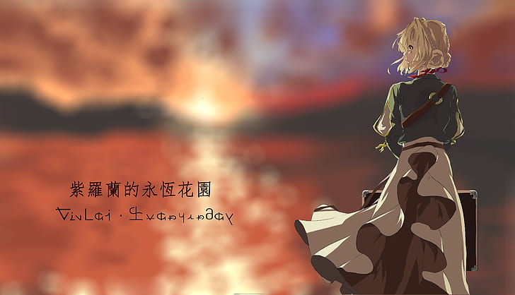 Violet Evergarden, cewek anime, anime, berambut pirang, Wallpaper HD