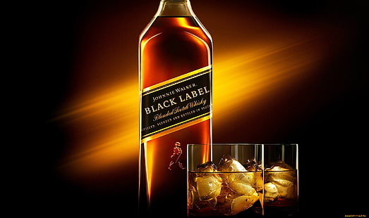 alkohol, butelki, whisky, Johnnie Walker, Tapety HD HD wallpaper