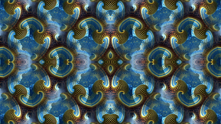 abstract, pattern, symmetry, fractal, HD wallpaper