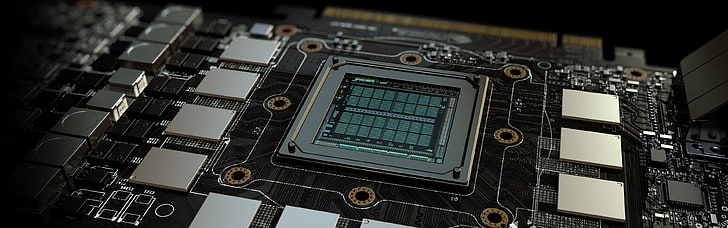 carte de circuit imprimé noire, Nvidia, GPU, technologie, jeux sur PC, affichage multiple, carte graphique, deux moniteurs, Fond d'écran HD