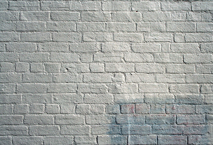 muro di mattoni in cemento grigio, pittura, mattone, tessitura, muratura, Sfondo HD