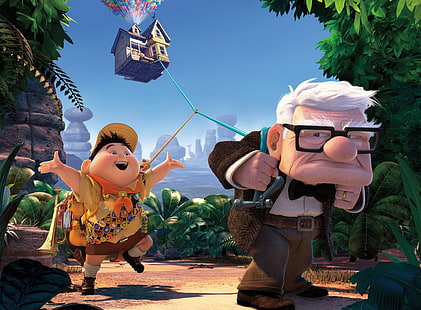 Pixars Up Movie, постер фильма UP, мультфильмы, Up, фильм, Pixars, HD обои HD wallpaper