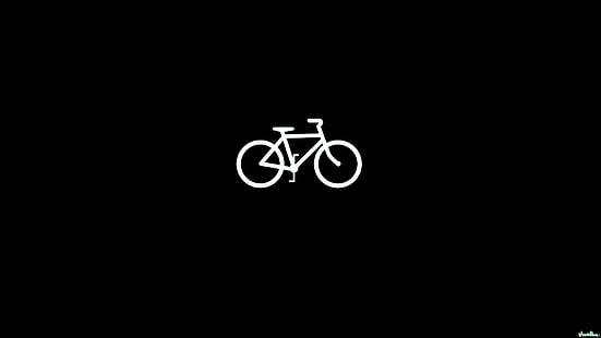 бяла илюстрация на велосипед, велосипед, прост фон, минимализъм, превозно средство, HD тапет HD wallpaper