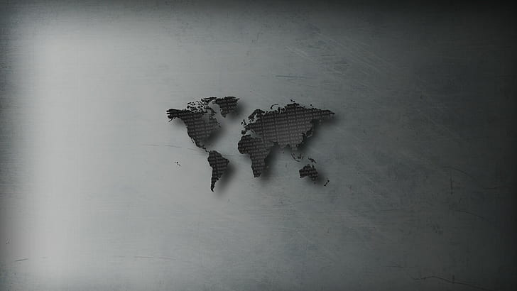 art numérique minimalisme simple fond carte du monde continents europe afrique asie australie amérique du sud île amérique du nord égratignures texte, Fond d'écran HD