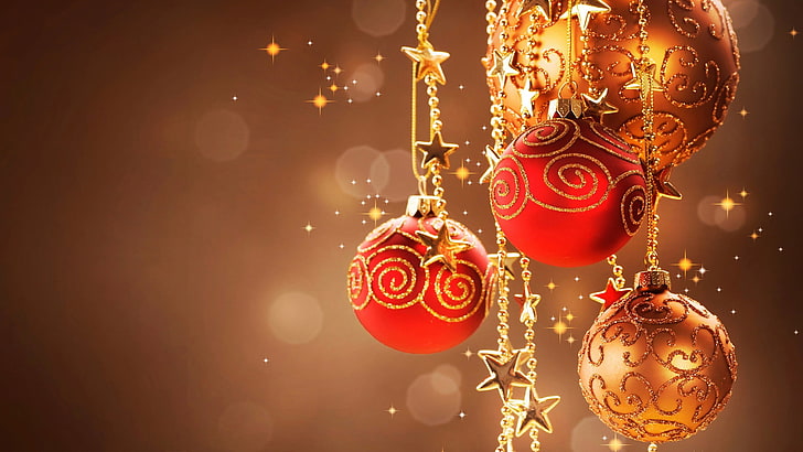 bangle, christmas, decoration, holiday, celebration, xmas, gold, winter, ball, ornament, season, snow, gift, seasonal, festive, december, snowflake, celebrate, shiny, HD wallpaper