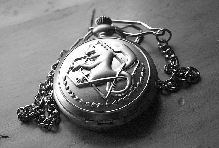 round silver-colored pocket watch, FullMetal Alchemist, HD wallpaper
