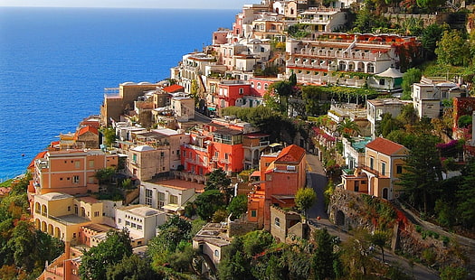 Cidades, Positano, Itália, Salerno, HD papel de parede HD wallpaper
