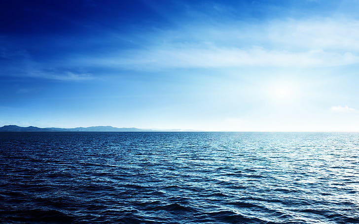 السماء والأفق والبحر والمياه والطبيعة، خلفية HD