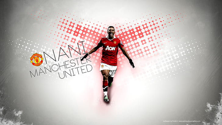 Nani Manchester United Football HD, olahraga, sepak bola, united, manchester, nani, Wallpaper HD