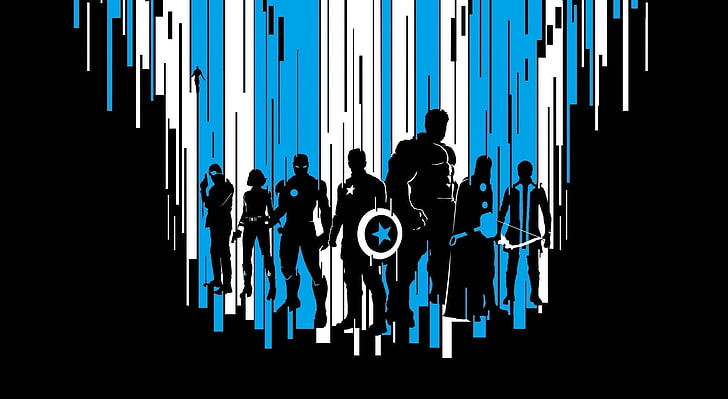 Avengers Age Of Ultron Schwarz, Blau.Schwarz, Marvel Tapete, Aero, Vektorgrafiken, HD-Hintergrundbild