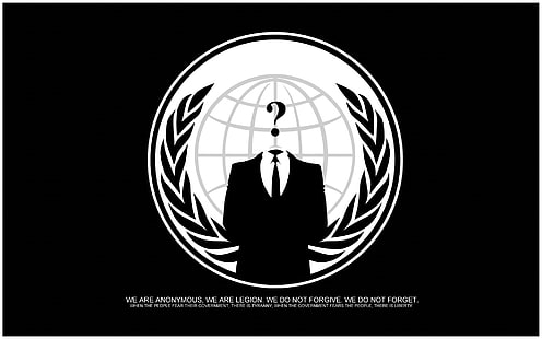 Logo anonyme, logo, groupe, anonyme, bidouille, Fond d'écran HD HD wallpaper