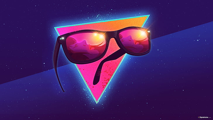 1980er Jahre, Sonnenbrille, Dreieck, HD-Hintergrundbild
