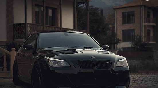  car, standing, BMW, BMW E60, HD wallpaper HD wallpaper