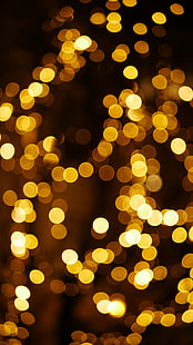 Bokeh Licht, Blendung, Kreise, Licht, golden, HD-Hintergrundbild HD wallpaper
