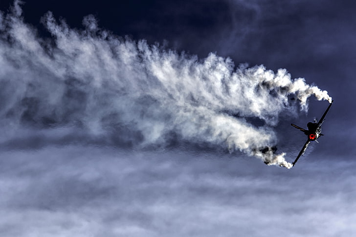 schwarzes Flugzeug, Flugzeug, Fahrzeug, General Dynamics F-16 Fighting Falcon, HD-Hintergrundbild