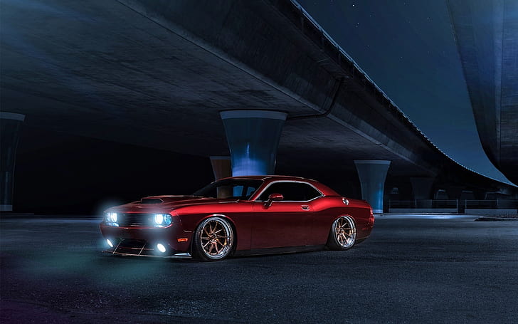 Red Dodge Challenger Avant Garde, HD wallpaper