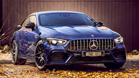 Mercedes-Benz, Mercedes-AMG GT 63 S, Blue Car, Car, Grand Tourer, Luxury Car, HD тапет HD wallpaper