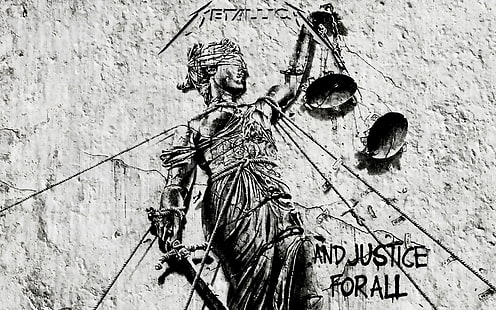 музика, лого, рок, Везни, Metallica и справедливост за всички, HD тапет HD wallpaper