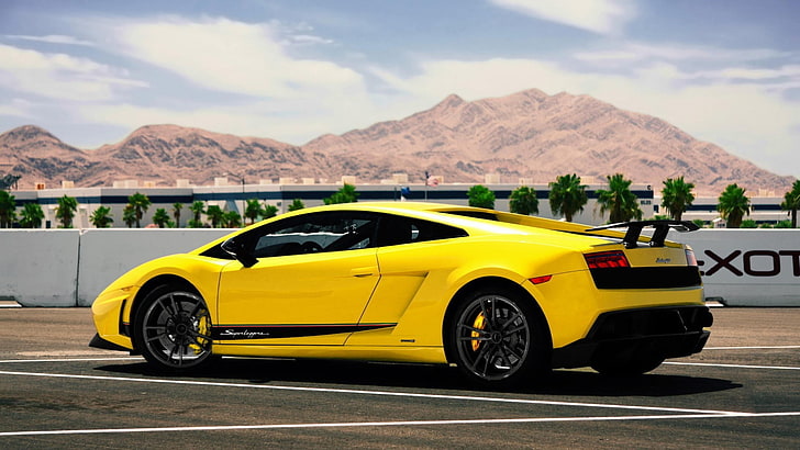 желтая машина, суперкар, Lamborghini, HD обои