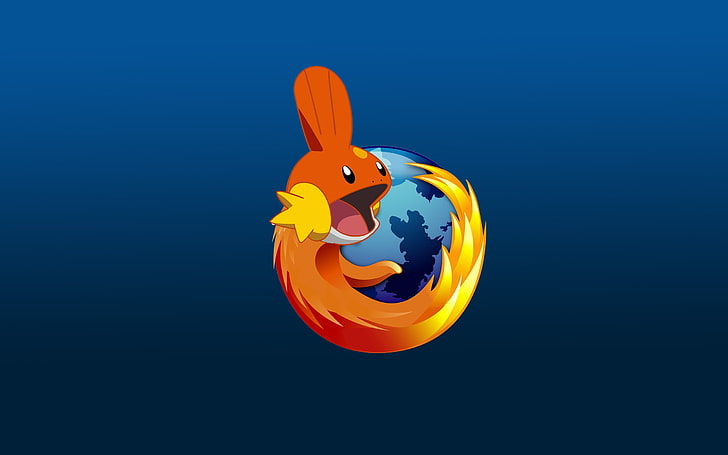 Лого на Firefox, Pokémon, Mudkip, каша, Mozilla Firefox, HD тапет
