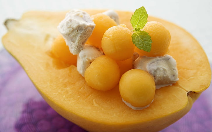ผลไม้อาหารสีเขียวแมโครสีส้ม, วอลล์เปเปอร์ HD