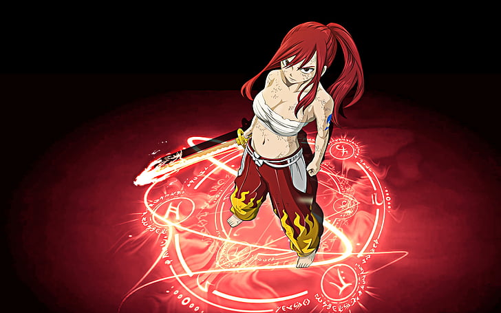 Anime, Fairy Tail, Erza Scarlet, Tapety HD