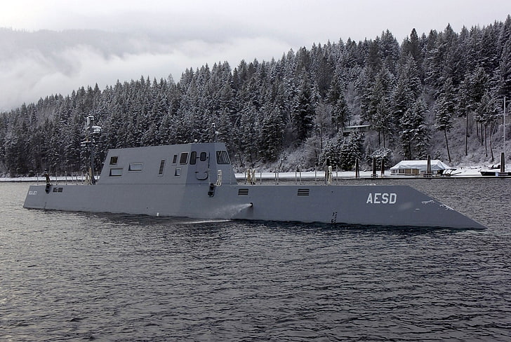 fotografia di barca grigia, Sea Jet, invisibile, militare, veicolo, Sfondo HD